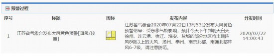 江蘇發佈大風黃色預警 部分地區陣風8及以上-圖1