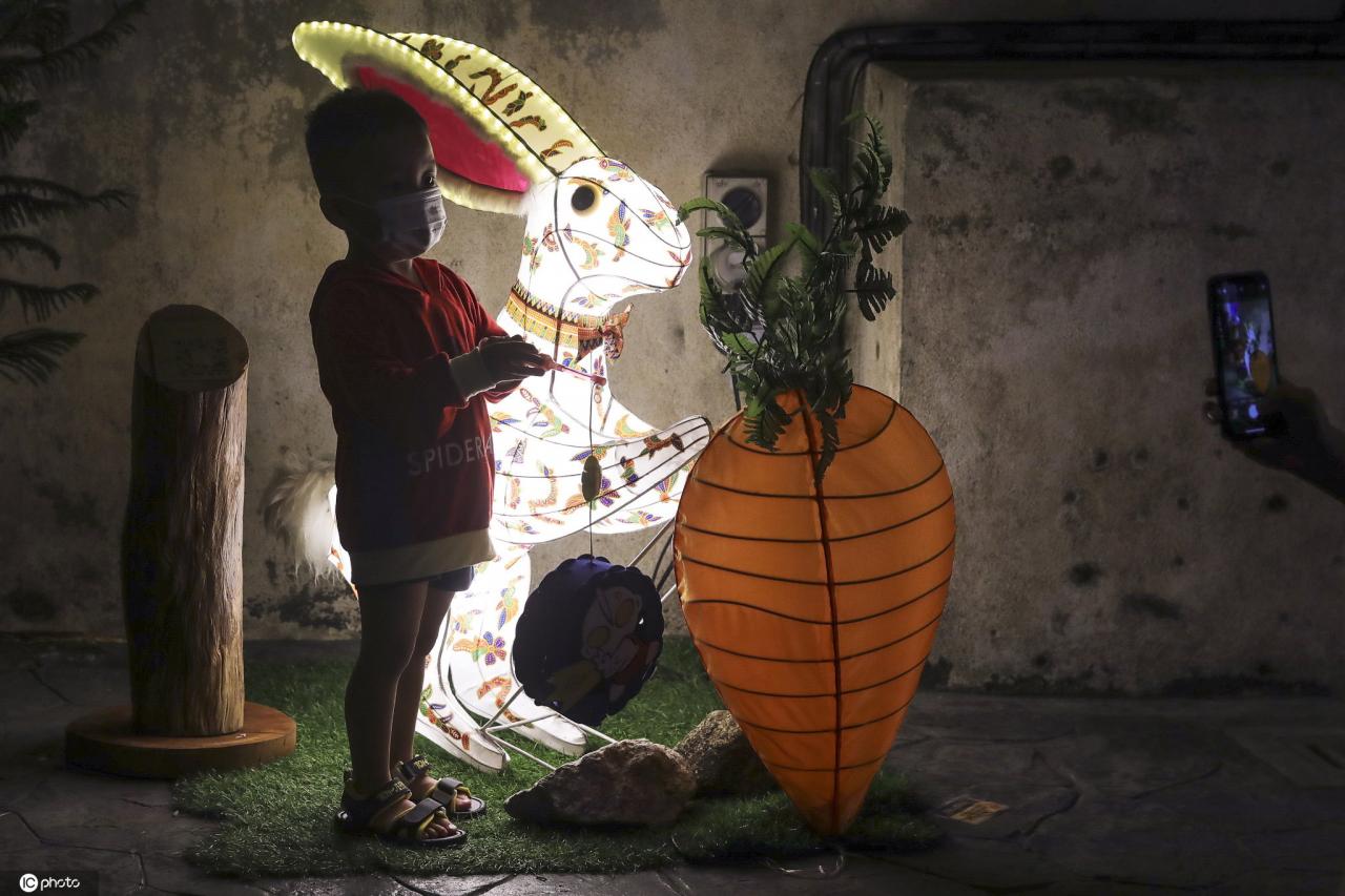 馬來西亞慶祝中秋 街頭巨型兔子燈吸睛-圖1