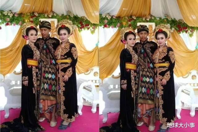 印尼18歲男子2周娶2妻，婚禮照曝光，大老婆表情意外成焦點-圖1