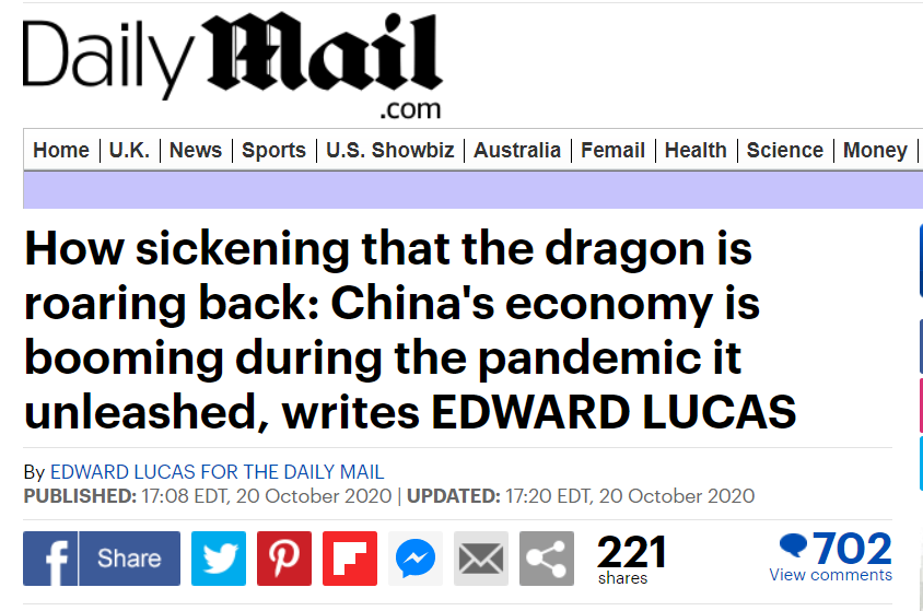 英國媒體：中國吃相難看，全世界陷入疫情危機，憑什麼中國在賺錢！-圖1