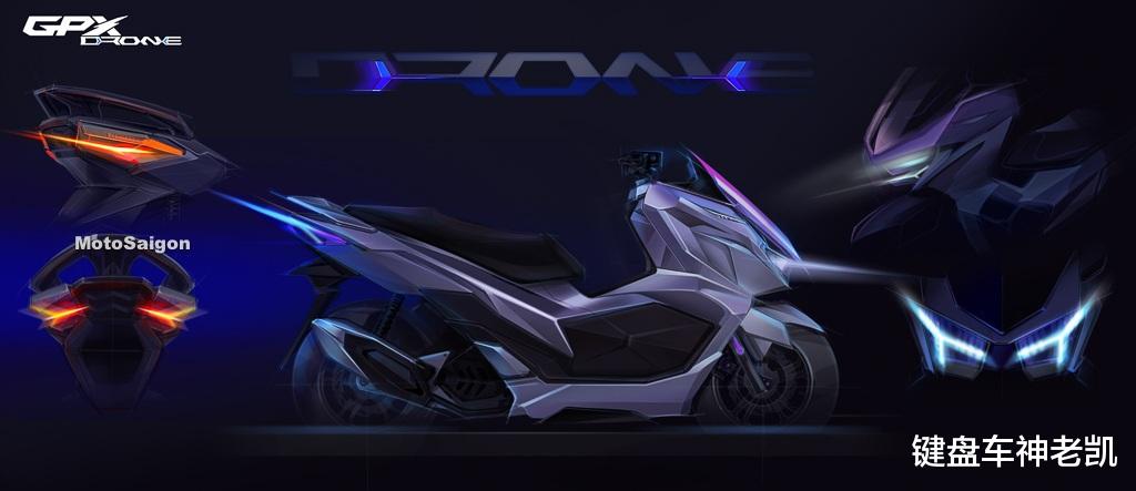 GPX聯手三陽推出首款踏板車，水冷動力、超高顏值，競爭PCX和NVX-圖1