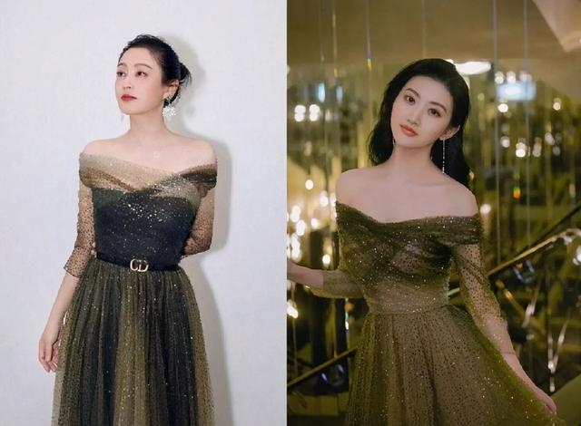 陳紅景甜穿同款星光裙，一個優雅一個甜美，差20歲氣質不相上下-圖1