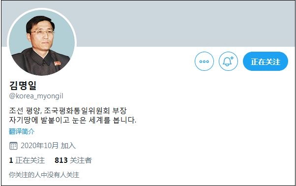 韓媒: 朝鮮官員個人推特亮相, 用中英日文發帖-圖1