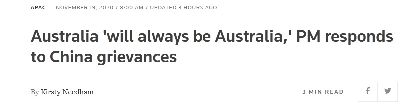 莫裡森來勁瞭: 中澳關系緊張是因為澳大利亞能堅持自我…-圖1
