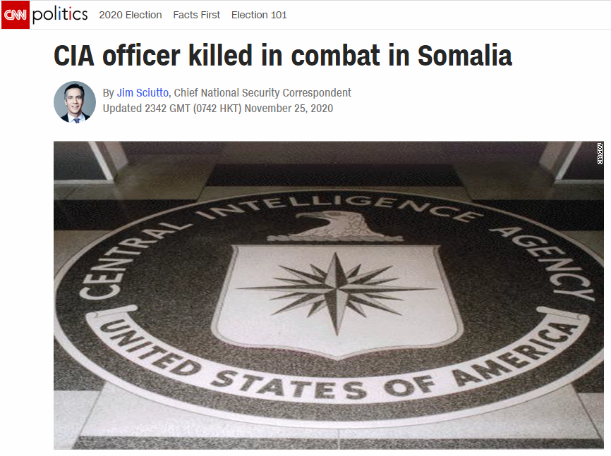 美媒爆料: 中情局一特工在索馬裡被殺-圖1