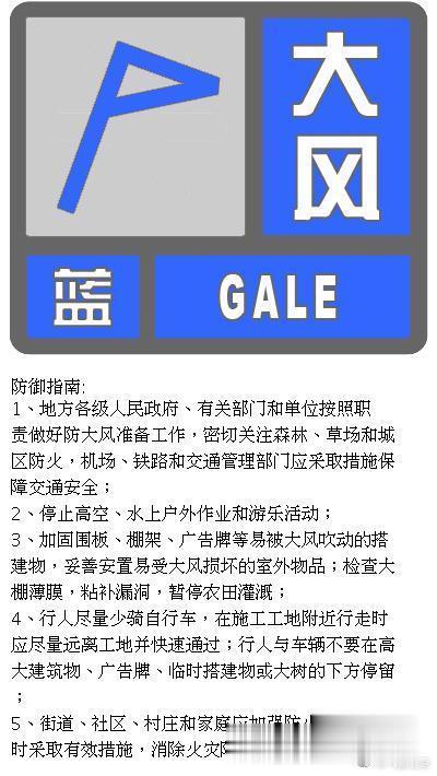 陣風7級！北京豐臺等7區發佈大風藍色預警-圖1