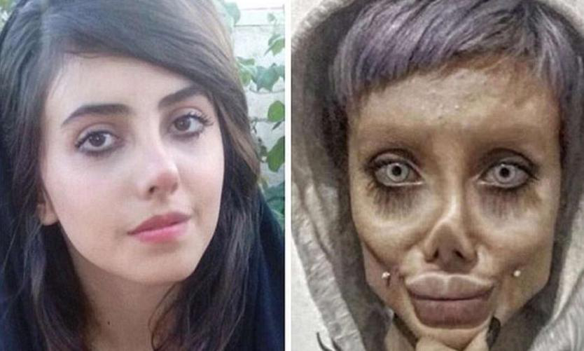 伊朗女子被判10年監禁 曾因發佈“僵屍版安吉麗娜”走紅-圖1