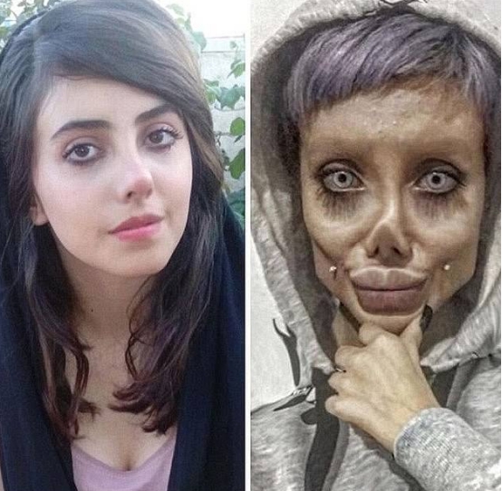 伊朗女網紅因一張“惡整照片”被逮捕，似美國女星，面臨10年監禁-圖1