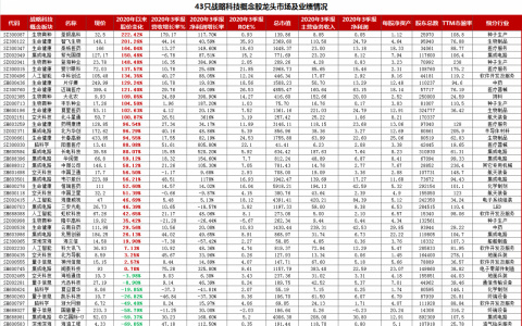 中國股市：透析43隻戰略科技概念龍頭股（名單）