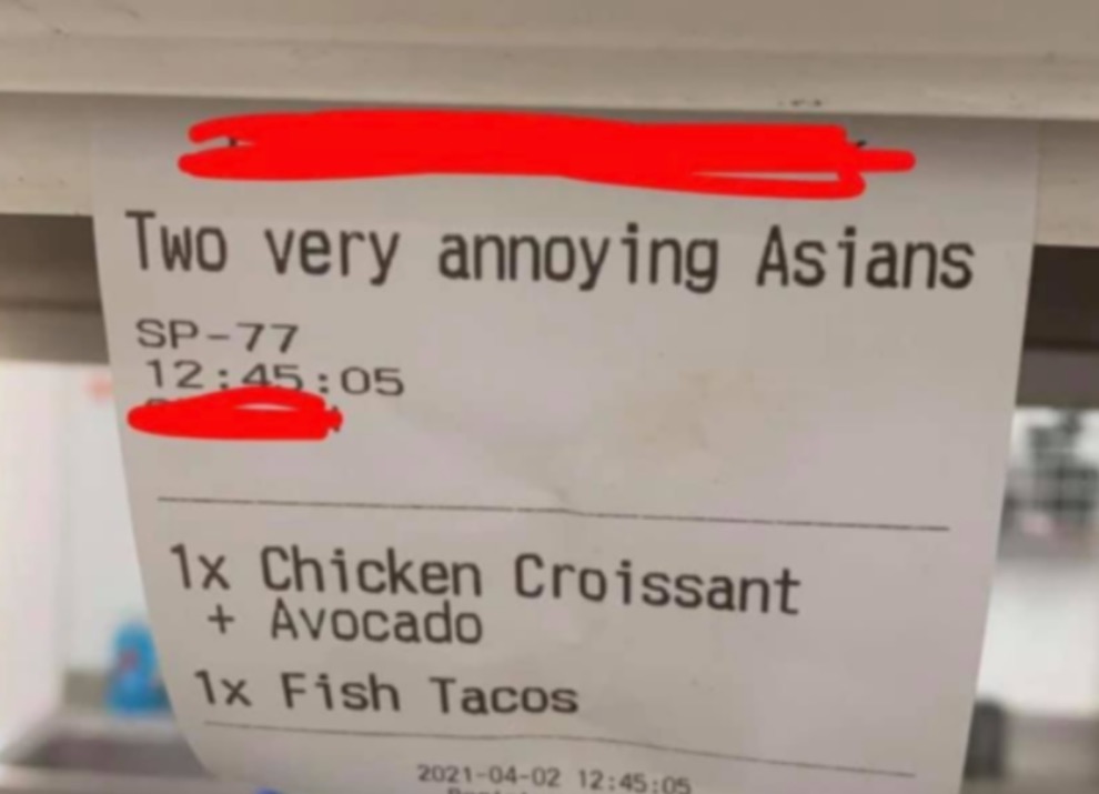 澳大利亞一餐廳員工將顧客標為“兩個非常討厭的亞洲人”, 經理點贊引批評-圖1