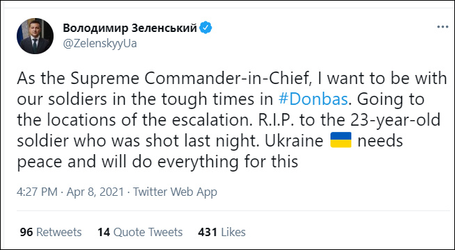 烏總統將赴前線視察, 俄羅斯高官: 敢動武就是烏克蘭末日的開始-圖1