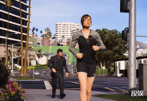 測試《GTA5》的擬真效果，在路上跟蹤“慢跑小姐姐”最後會去哪？-圖1
