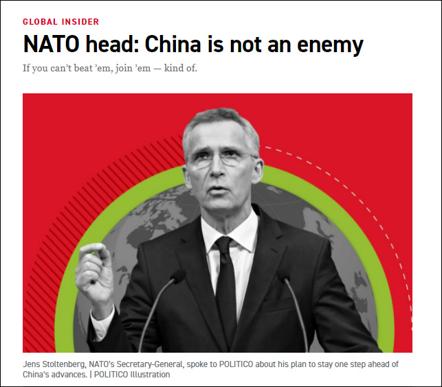 北約秘書長：北約不把中國當作對手，也不把中國當敵人-圖1
